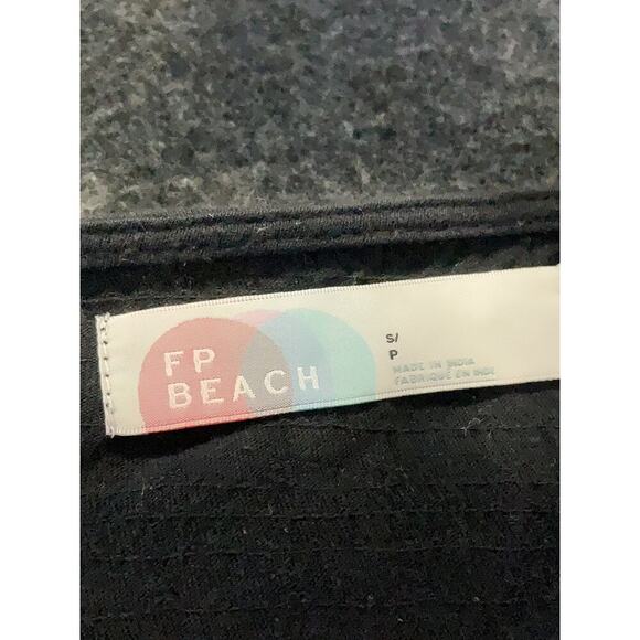 Free People FP BEACH Vivi‎ Open Back Stretch Cotton Mini Dress Small, BLACK - Picture 4 of 7